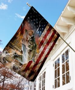 bass fishing american us flag 6355
