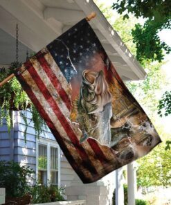 bass fishing american us flag 8038