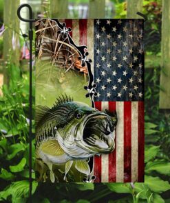 bass fishing american us flag 8689