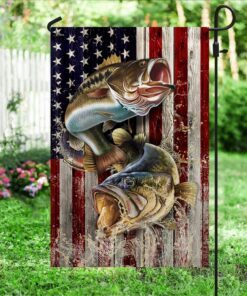 bass fishing flag largemouth bass fishing american flag qtr251f 8389