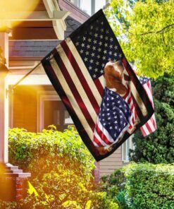 Basset hound American Patriot Flag