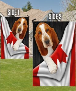 basset hound dog canada flag ddh2847fv19 3127