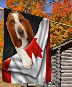 basset hound dog canada flag ddh2847fv19 3981