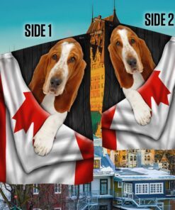 basset hound dog canada flag ddh2847fv19 7002