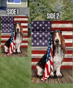 basset hound dog flag charming dog ntb216fv41 1649