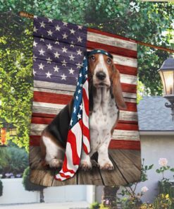 basset hound dog flag charming dog ntb216fv41 5330