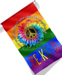 be kind hippie peace sign sunflower lgbt flag tpt801f 4086