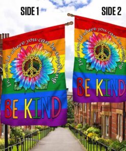 be kind hippie peace sign sunflower lgbt flag tpt801f 8198