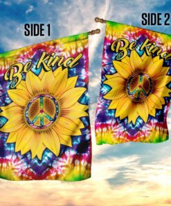 be kind hippie sunflower flag 1243