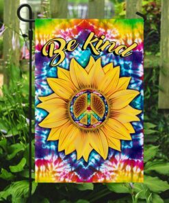 be kind hippie sunflower flag 1625