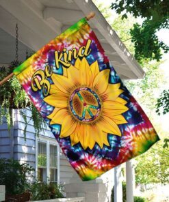 be kind hippie sunflower flag 1928