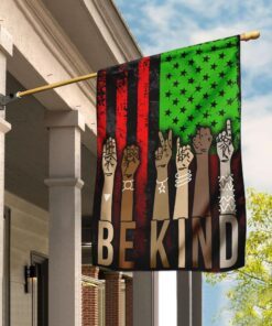 Be Kind Sign Language Black People Flag