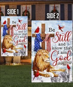 be still and know that i am god lion of judah christmas flag mln744f 6808