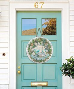 beach wreath christmas wooden door sign thh3589ws 2454