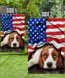 beagle. american patriot flag 1940