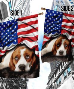 beagle. american patriot flag 2369