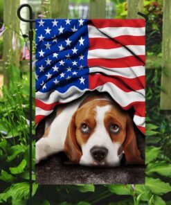 beagle. american patriot flag 4752