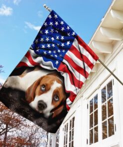 beagle. american patriot flag 8940
