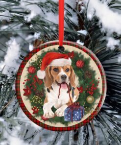 Beagle Ceramic Ornament Dog Lover Christmas Ornament QTR321Ov5