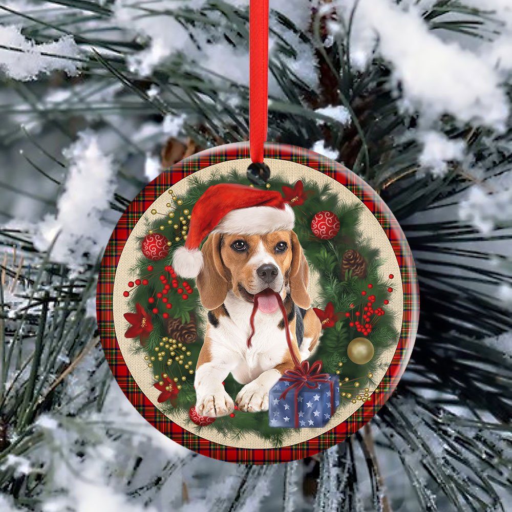 Beagle Ceramic Ornament Dog Lover Christmas Ornament QTR321Ov5