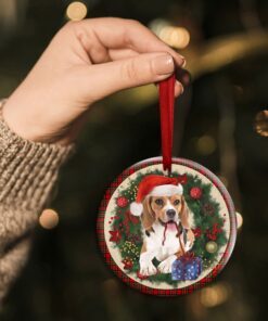 beagle ceramic ornament dog lover christmas ornament qtr321ov5 2174