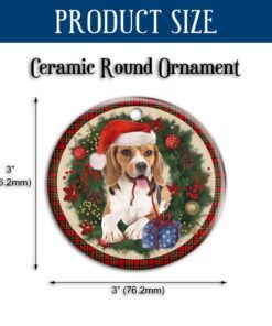 beagle ceramic ornament dog lover christmas ornament qtr321ov5 8628