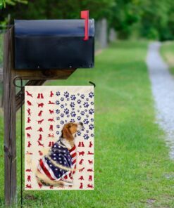 beagle dog american flag 3205