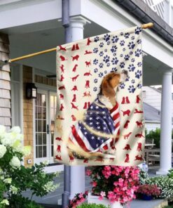 Beagle Dog American Flag