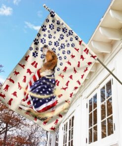 beagle dog american flag 6441