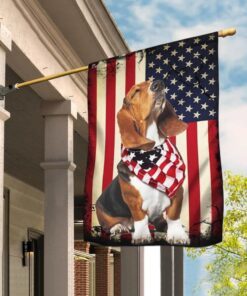 Beagle Happy 4th Of July. American US Flag