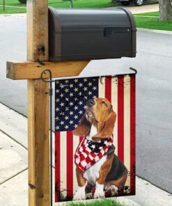 beagle happy 4th of july. american us flag 2835