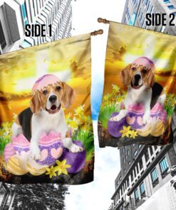 beagle is ready for easter flag 8711