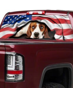 beagle rear window decal american patriot thh2903cdv6 5078