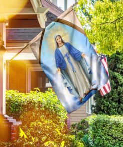 beautiful lady, mary mother of christ flag 4952