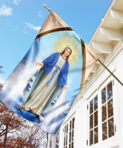 beautiful lady, mary mother of christ flag 7945