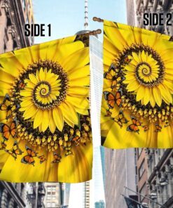 beautiful sunflower home sweet home flag tqn263f 7819