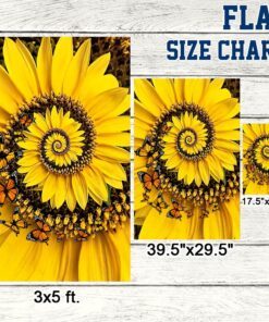 beautiful sunflower home sweet home flag tqn263f 8359