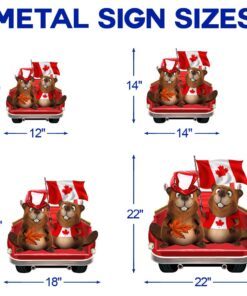 beaver canada day hanging metal sign tqn204ms 2725