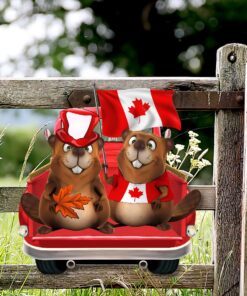 beaver canada day hanging metal sign tqn204ms 4988
