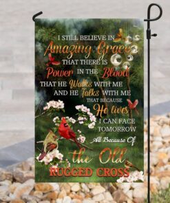 because he lives jesus cardinal flag 5348