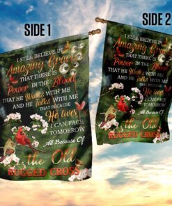 because he lives jesus cardinal flag 6623