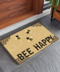bee happy hippie doormat trn1339dm 1366