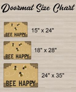 bee happy hippie doormat trn1339dm 4705