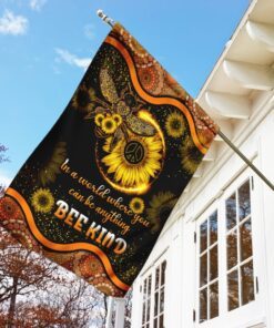 bee kind hippie mandala flag 2691