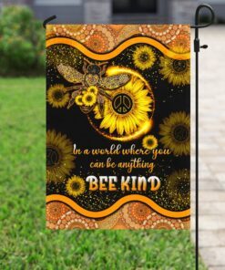 bee kind hippie mandala flag 3538