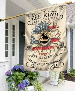 Bee Kind Sunflower American Flag TPT185F