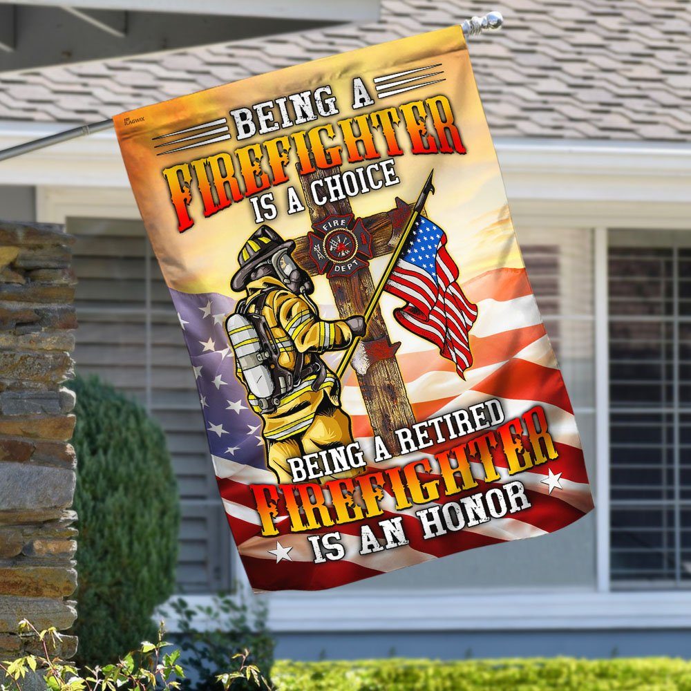Being A Retired Firefighter Is An Honor Flag MLH1701F - Image 2