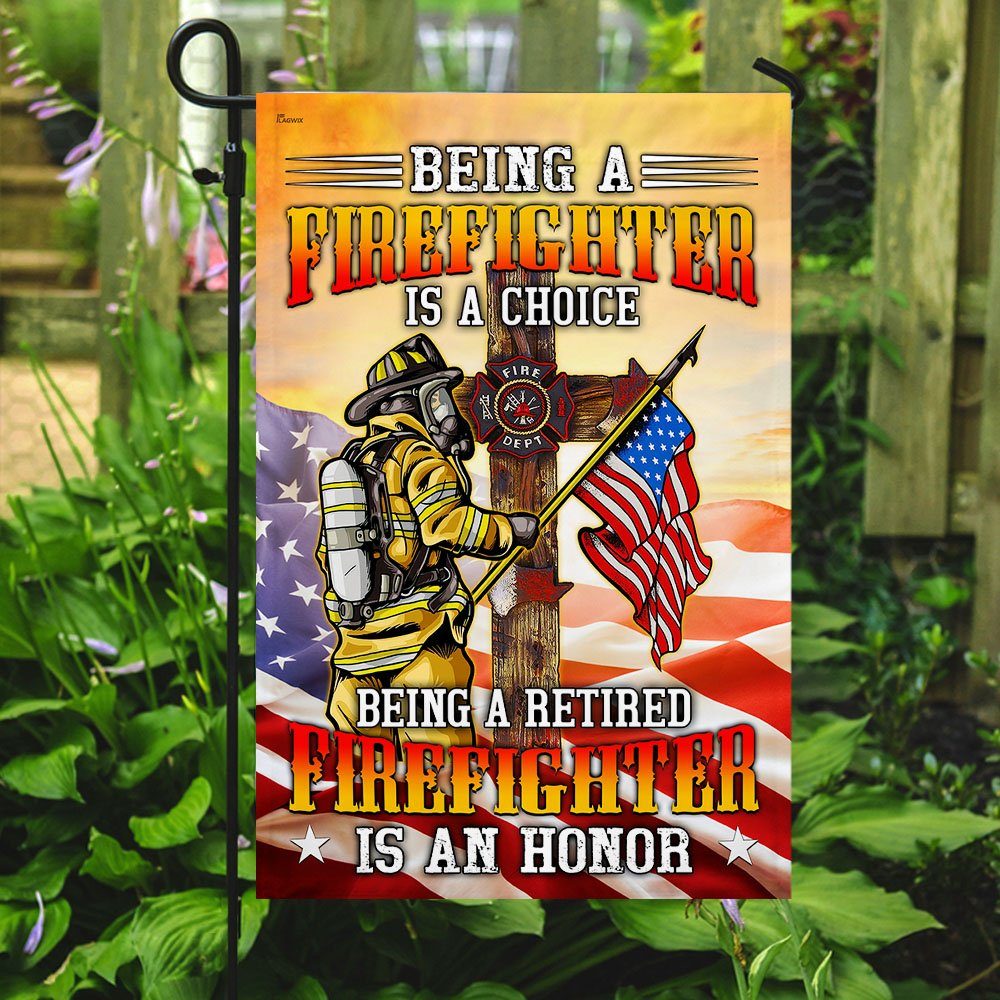 Being A Retired Firefighter Is An Honor Flag MLH1701F - Image 8