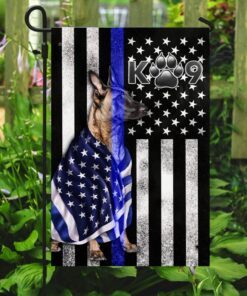 belgian malinois. k9 police dog. blue line flag thb3224fv1 7216