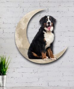 bernese mountain dog and moon hanging metal sign qnk879msv30 1234